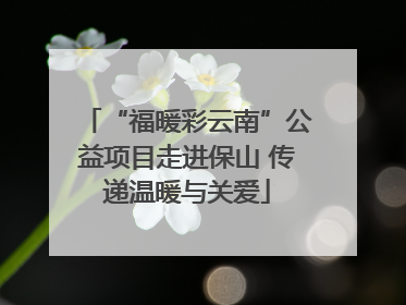 “福暖彩云南”公益项目走进保山 传递温暖与关爱