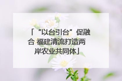 “以台引台”促融合 福建清流打造两岸农业共同体