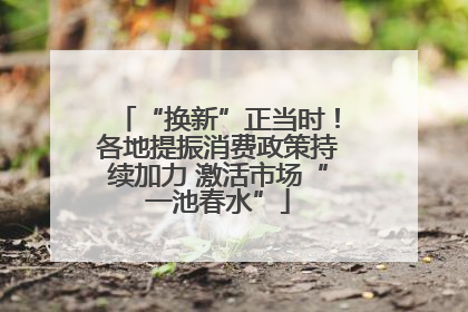 “换新”正当时！各地提振消费政策持续加力 激活市场“一池春水”