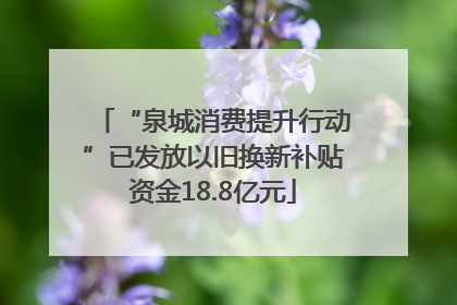 “泉城消费提升行动”已发放以旧换新补贴资金18.8亿元