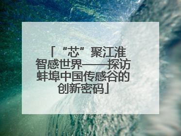 “芯”聚江淮 智感世界——探访蚌埠中国传感谷的创新密码