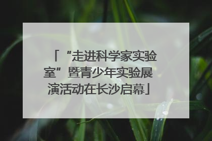 “走进科学家实验室”暨青少年实验展演活动在长沙启幕