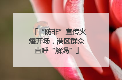 “防非”宣传火爆开场，港区群众直呼“解渴”