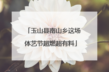 玉山县南山乡这场体艺节超燃超有料