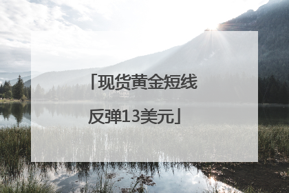 现货黄金短线反弹13美元