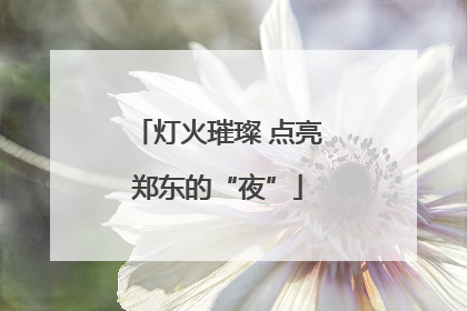灯火璀璨 点亮郑东的“夜”