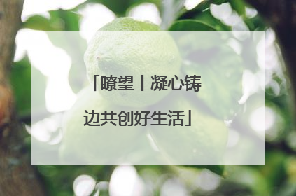 瞭望丨凝心铸边共创好生活