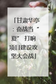 甘肃华亭：奋战当“夏” 打响项目建设攻坚大会战