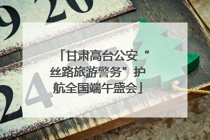 甘肃高台公安“丝路旅游警务”护航全国端午盛会