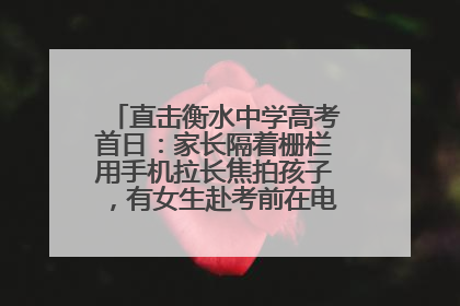 直击衡水中学高考首日：家长隔着栅栏用手机拉长焦拍孩子，有女生赴考前在电话亭与家人通话