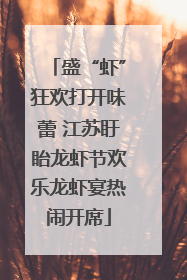 盛“虾”狂欢打开味蕾 江苏盱眙龙虾节欢乐龙虾宴热闹开席
