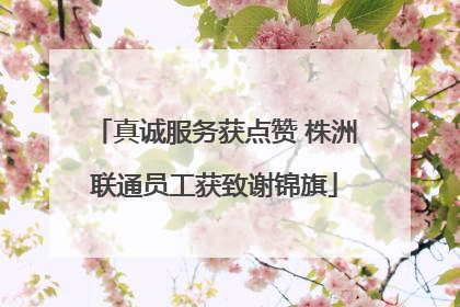 真诚服务获点赞 株洲联通员工获致谢锦旗