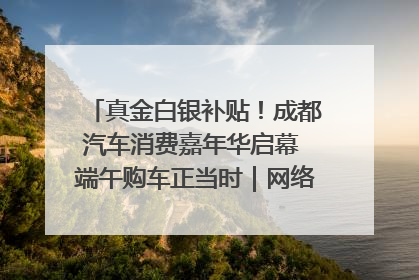 真金白银补贴！成都汽车消费嘉年华启幕 端午购车正当时｜网络中国节·端午