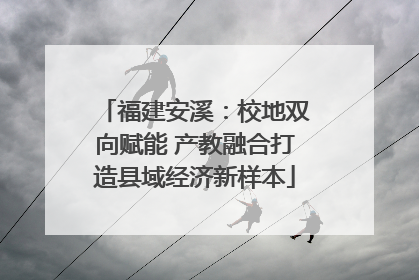 福建安溪：校地双向赋能 产教融合打造县域经济新样本