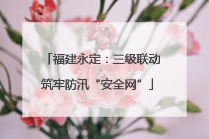 福建永定：三级联动筑牢防汛“安全网”