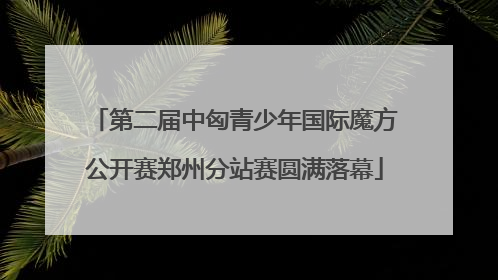 第二届中匈青少年国际魔方公开赛郑州分站赛圆满落幕