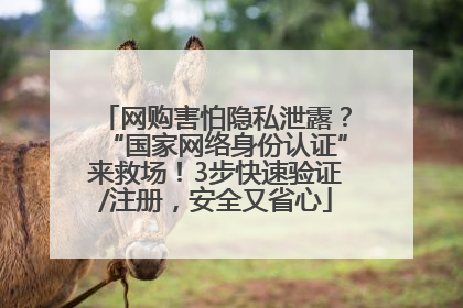 网购害怕隐私泄露？“国家网络身份认证”来救场！3步快速验证/注册，安全又省心