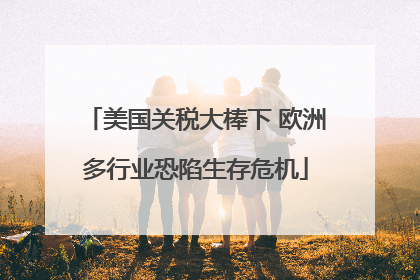 美国关税大棒下 欧洲多行业恐陷生存危机