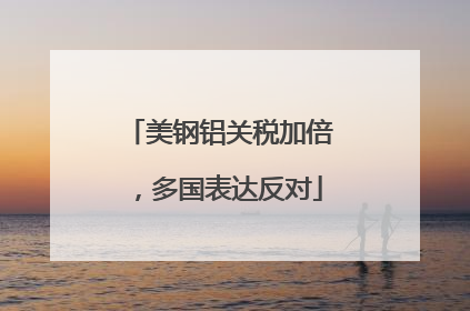 美钢铝关税加倍，多国表达反对