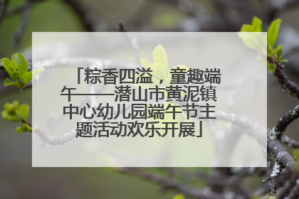 粽香四溢，童趣端午——潜山市黄泥镇中心幼儿园端午节主题活动欢乐开展