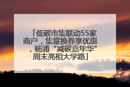 低碳市集联动55家商户，集章换券享优惠，杨浦“减碳嘉年华”周末亮相大学路