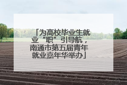 为高校毕业生就业“职”引导航，南通市第五届青年就业嘉年华举办