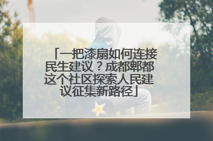 一把漆扇如何连接民生建议？成都郫都这个社区探索人民建议征集新路径