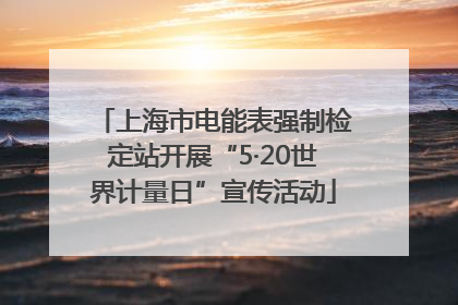 上海市电能表强制检定站开展“5·20世界计量日”宣传活动