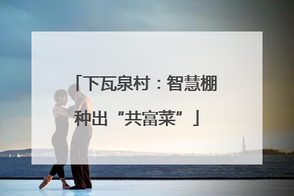 下瓦泉村：智慧棚种出“共富菜”