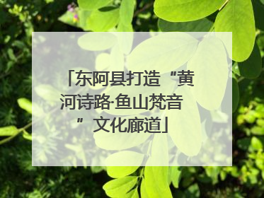 东阿县打造“黄河诗路·鱼山梵音”文化廊道