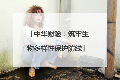 中华财险：筑牢生物多样性保护防线