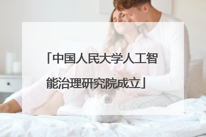 中国人民大学人工智能治理研究院成立