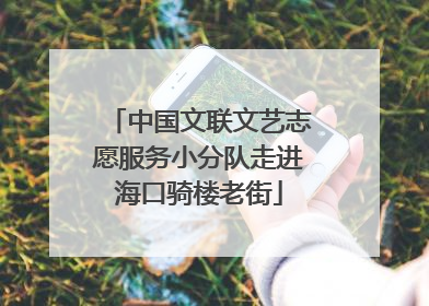 中国文联文艺志愿服务小分队走进海口骑楼老街