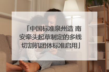 中国标准泉州造 南安牵头起草制定的多线切割机团体标准启用
