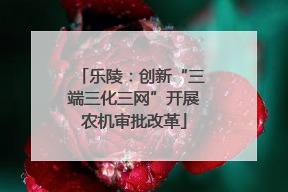 乐陵：创新“三端三化三网”开展农机审批改革