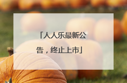 人人乐最新公告，终止上市
