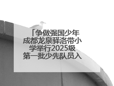 争做强国少年 成都龙泉驿洛带小学举行2025级第一批少先队员入队仪式