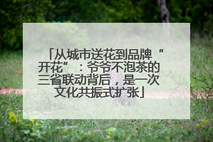 从城市送花到品牌“开花”：爷爷不泡茶的三省联动背后，是一次文化共振式扩张