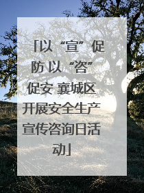 以“宣”促防 以“咨”促安 襄城区开展安全生产宣传咨询日活动