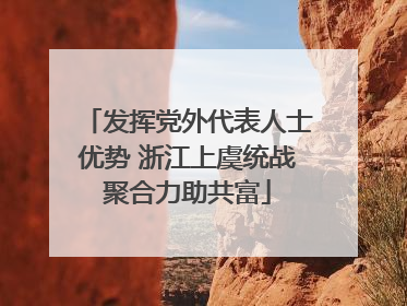 发挥党外代表人士优势 浙江上虞统战聚合力助共富