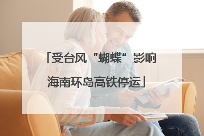 受台风“蝴蝶”影响 海南环岛高铁停运