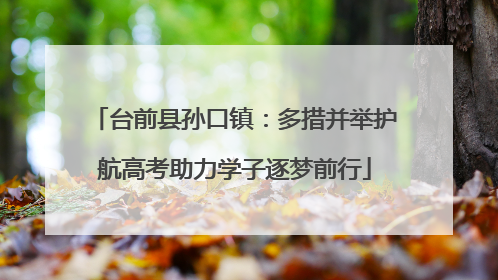台前县孙口镇：多措并举护航高考助力学子逐梦前行