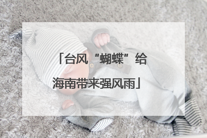 台风“蝴蝶”给海南带来强风雨