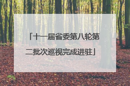 十一届省委第八轮第二批次巡视完成进驻
