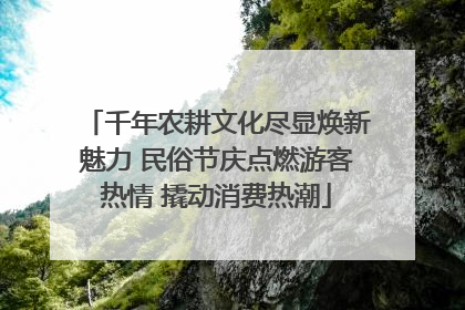 千年农耕文化尽显焕新魅力 民俗节庆点燃游客热情 撬动消费热潮