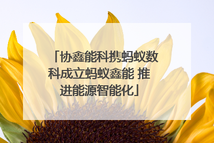 协鑫能科携蚂蚁数科成立蚂蚁鑫能 推进能源智能化