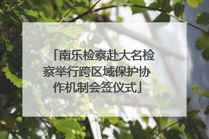 南乐检察赴大名检察举行跨区域保护协作机制会签仪式