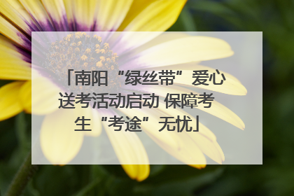 南阳“绿丝带”爱心送考活动启动 保障考生“考途”无忧