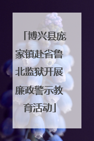 博兴县庞家镇赴省鲁北监狱开展廉政警示教育活动