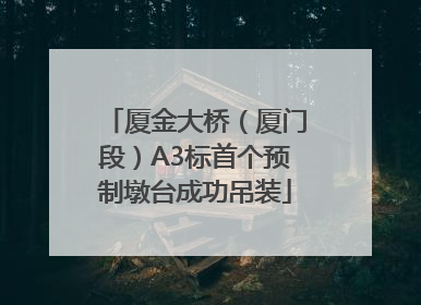 厦金大桥（厦门段）A3标首个预制墩台成功吊装